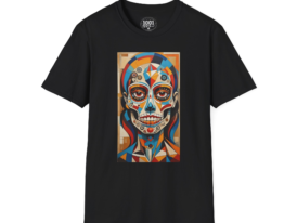 Day of the Dead Sugar Skull T-Shirt – Colorful Geometric Calavera Tee