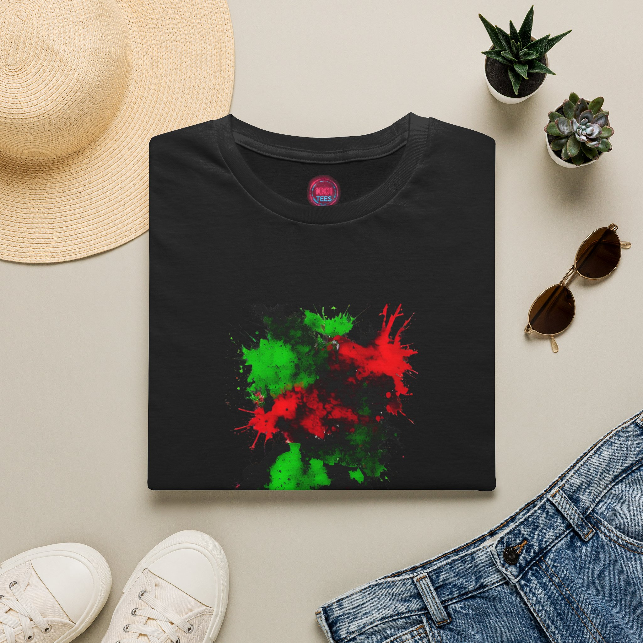 Artistic Africa Colorful Splash Graphic Tee - Image 2