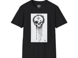 Skull Drip Tee — Gothic Black Graphic T-Shirt