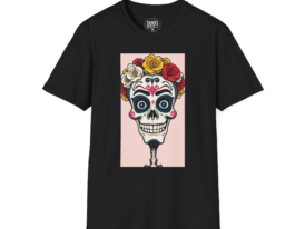 Day of the Dead Sugar Skull T-Shirt — Floral Calavera Tee