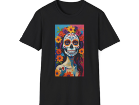 Day of the Dead Skull T-Shirt — Colorful Sugar Skull Catrina Tee