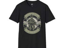 Patriotic Duty T-Shirt - Talk Duty to Me, Pride and Honor, Tee – Black Graphic Tee