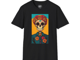 Day of the Dead Skull T-Shirt — Floral Sugar Skull Graphic Tee