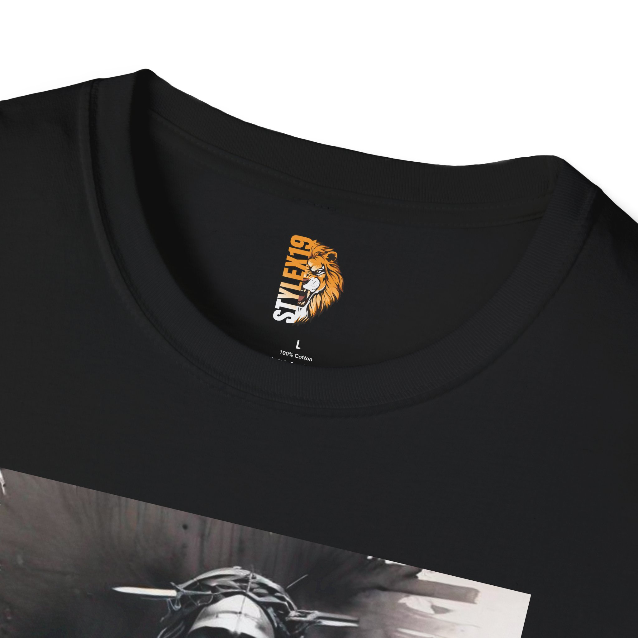 Jesus Warrior Graphic T-Shirt — Dramatic Monochrome Christ Art - Image 2