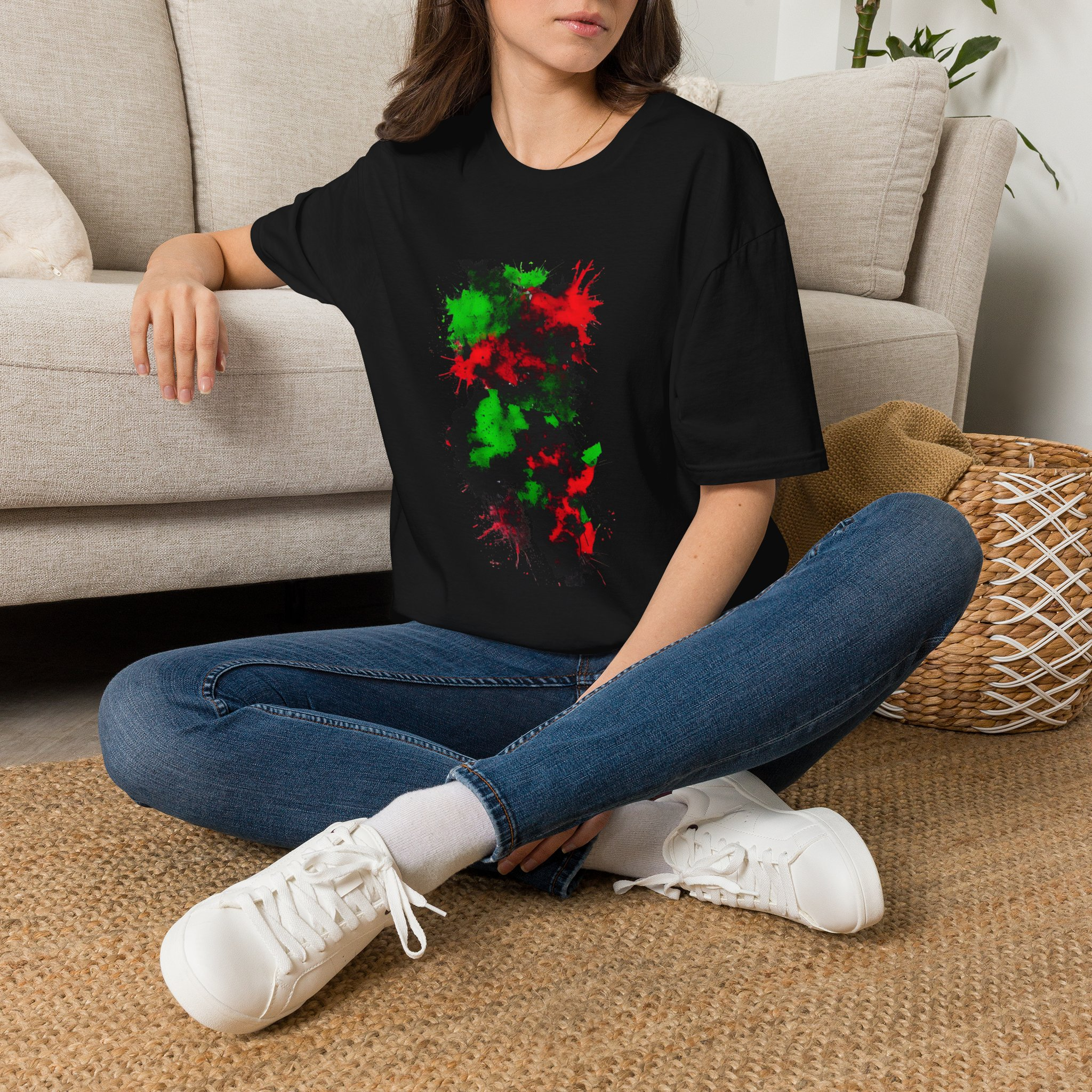 Artistic Africa Colorful Splash Graphic Tee