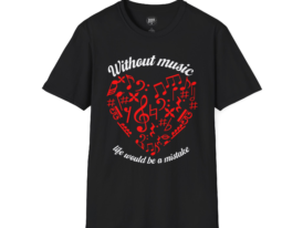 Music Lover Without Music Life Would Be a Mistake – Black Graphic Tee