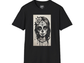 Sugar Skull Girl T-Shirt — Day of the Dead Skull Portrait Tee