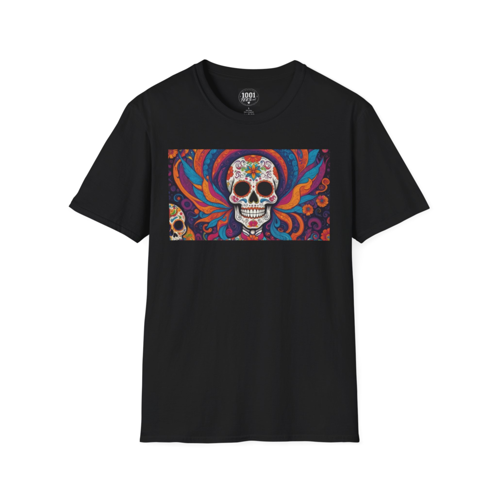 Sugar Skull T-Shirt — Colorful Day of the Dead Skull Tee