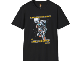 Explore the Space Lake County, Illinois – Black Graphic Tee
