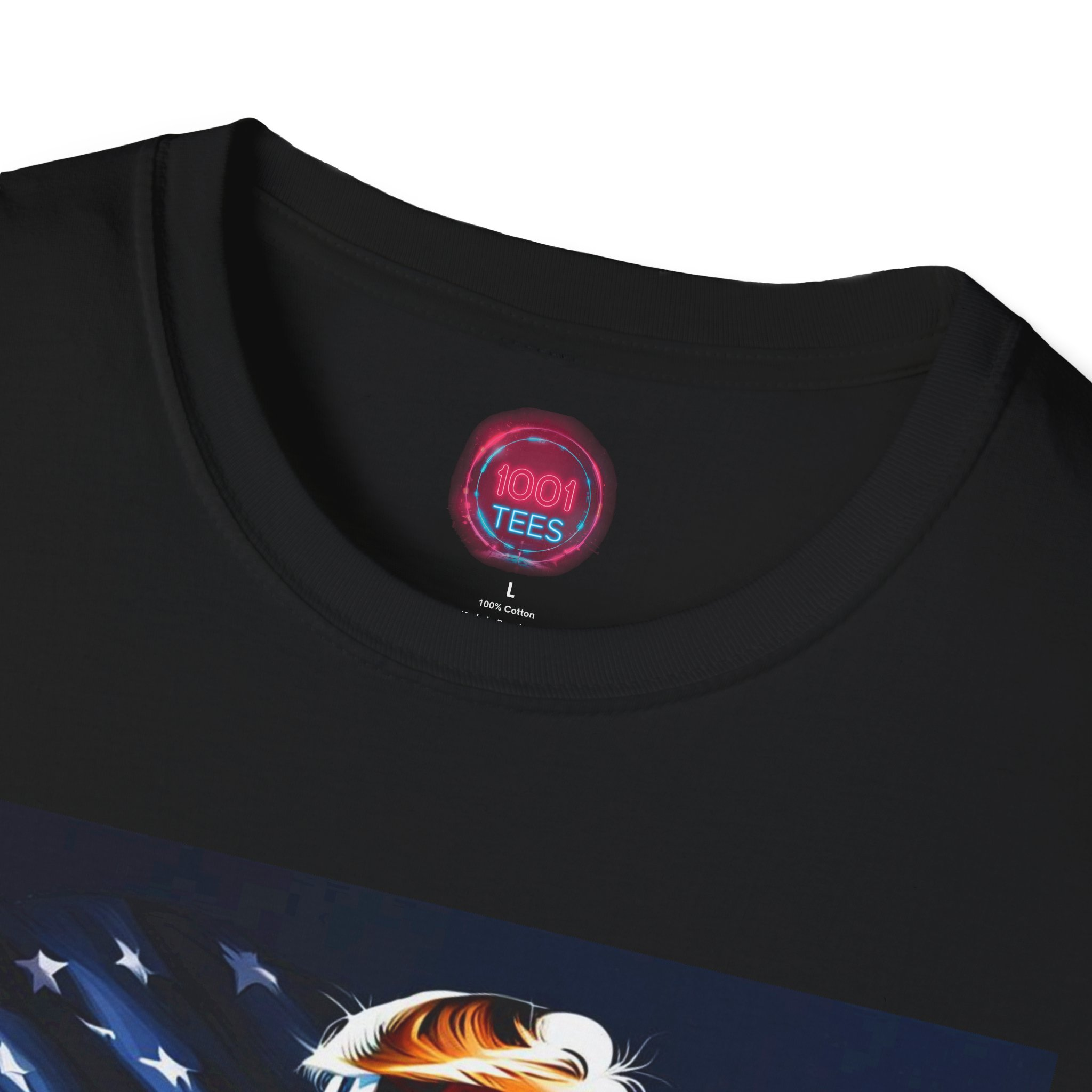 Boxer Patriot T-Shirt - Tee with American Flag Design – Black Graphic Tee - Image 2