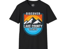 Discover Lake County Adventure Awaits – Black Graphic Tee