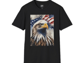 Patriotic Bald Eagle T-Shirt — American Flag Graphic Tee