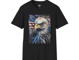 Patriotic Eagle T-Shirt — American Flag Bald Eagle Graphic Tee