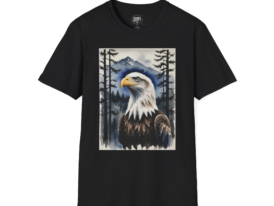 Bald Eagle Forest T‑Shirt — Patriotic Eagle Portrait Tee