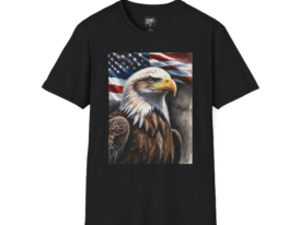 Patriotic Bald Eagle T-Shirt — American Flag Graphic Tee